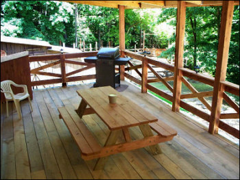 Cabin deck looking toward the corral